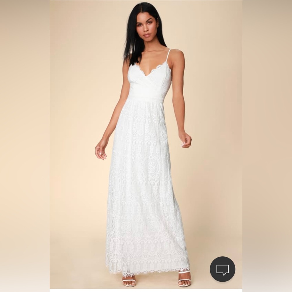 White Lace Maxi Dress